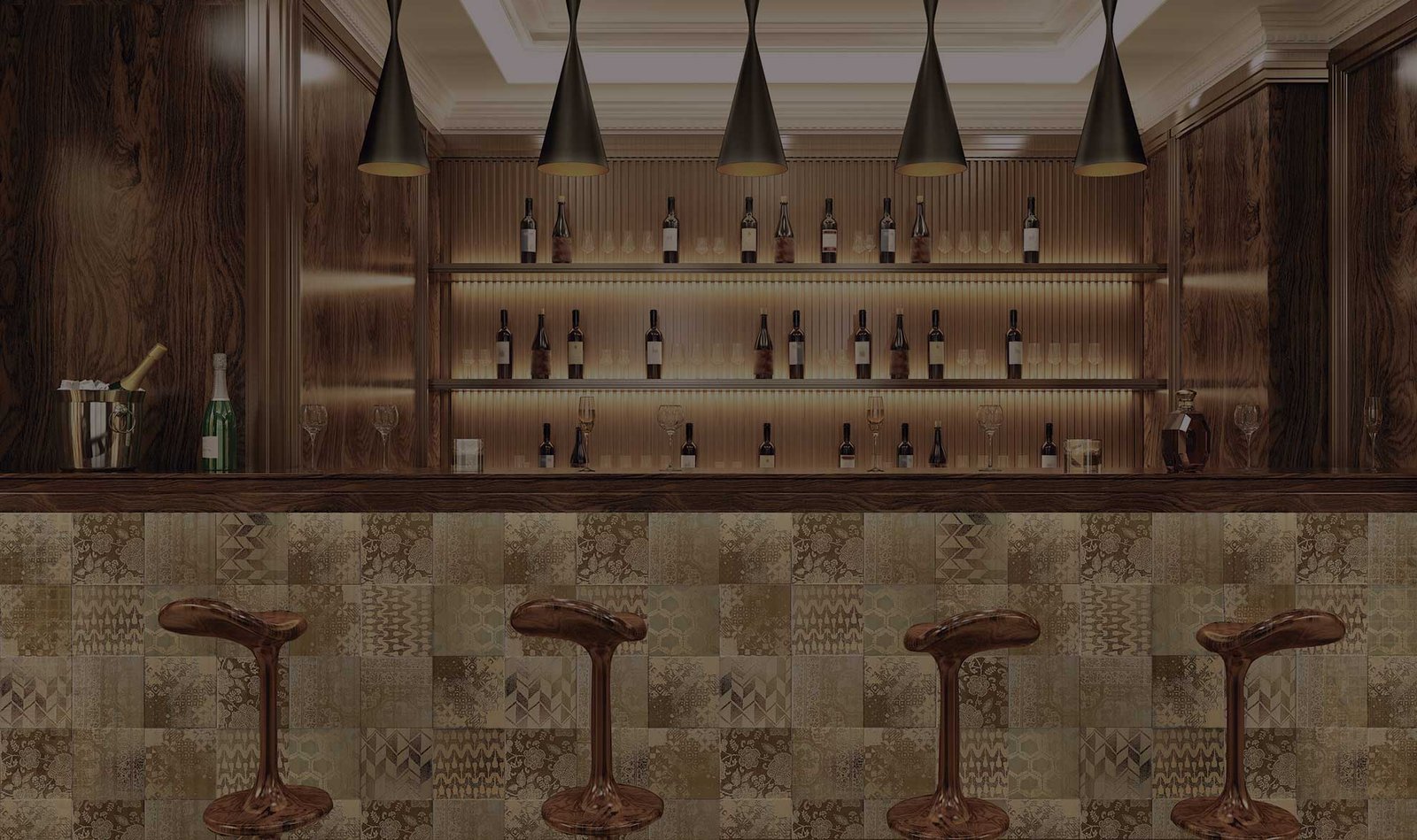 Aplicación dorada ROCED en un proyecto de interiorismo